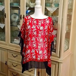 Talbots L/XL Poncho Cover Top
